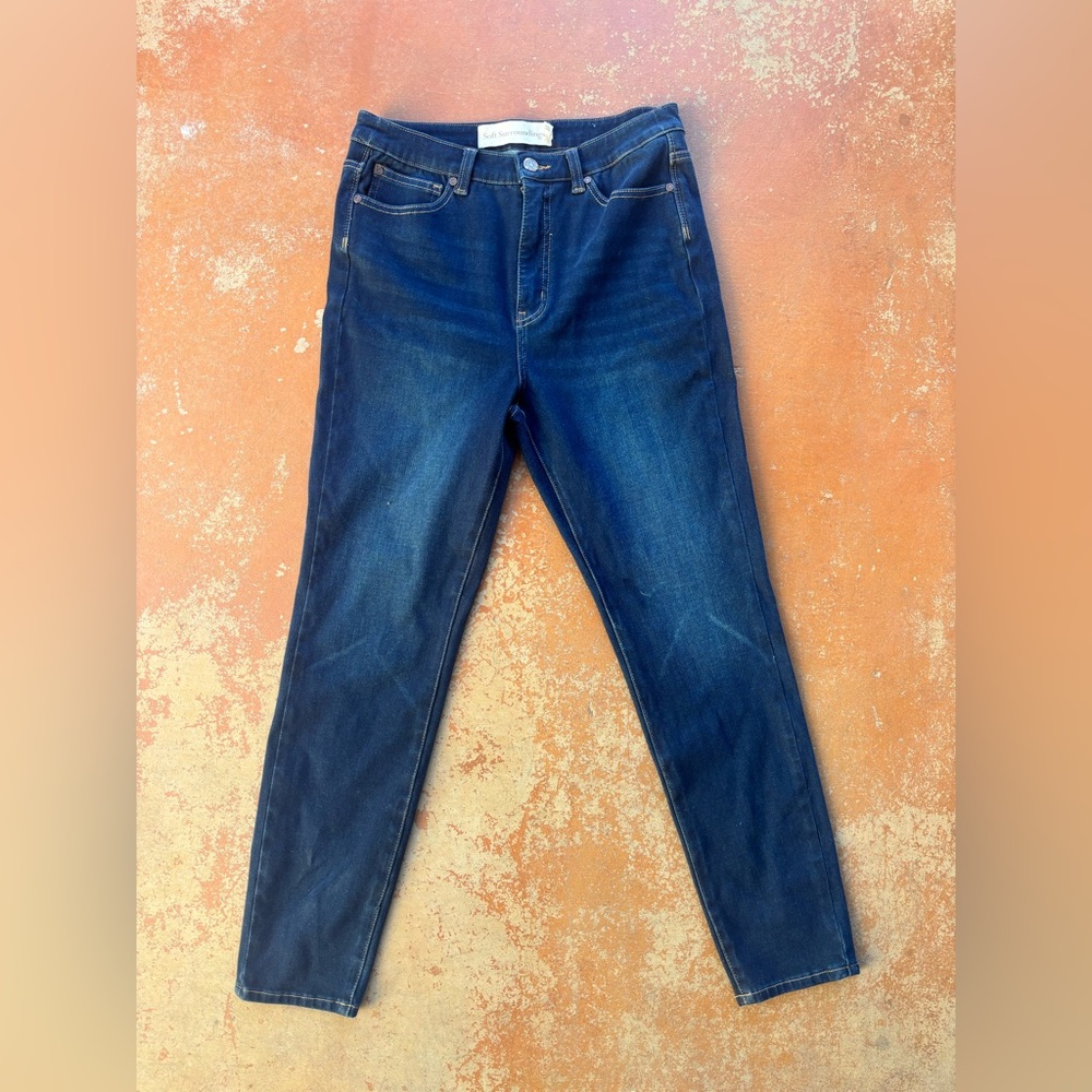 Soft Surroundings Dark Blue Skinny Jeans